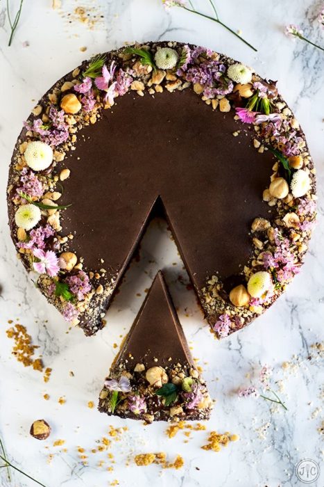 Pastel del día de las madres una tarta de chocolate