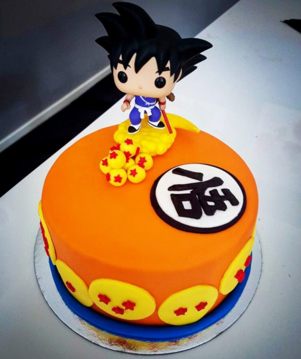 Pastel infantil de Dragon Ball, Gokú para el Día del Niño