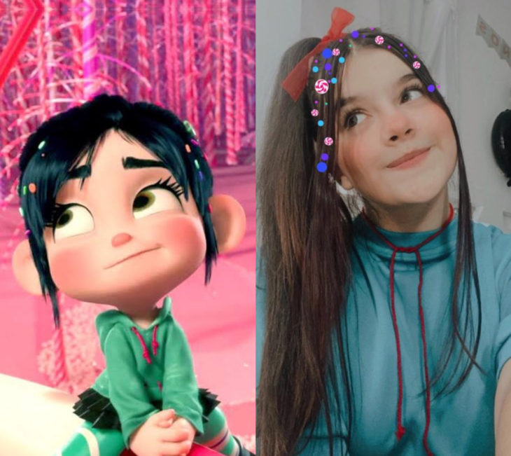 Disney princess challenge; chica disfrazada de Vanellope, Ralph el demoledor