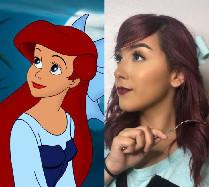 Disney princess challenge; chica disfrazada de princesa Ariel, La sirenita