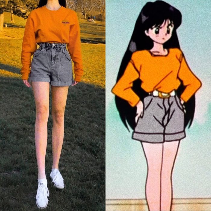 Recreación de outfit del personaje de Rei Hino