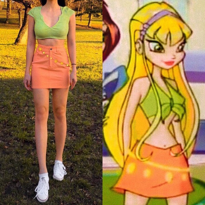 Recreación de outfit del personaje de Stella del Winx Club