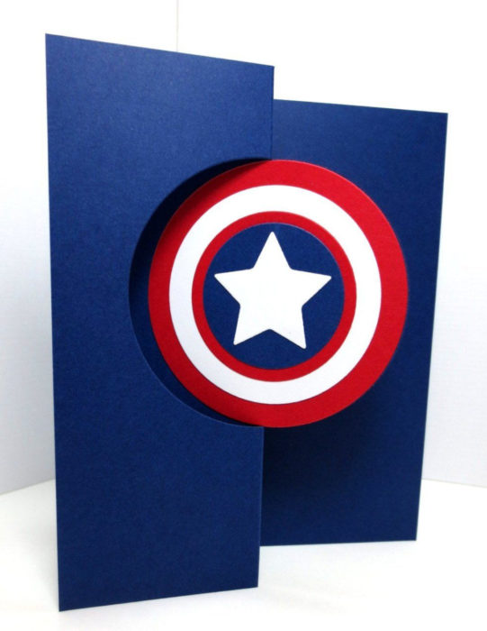 Tarjetas de felicitación infantiles para el Día del Niño; Capitán América