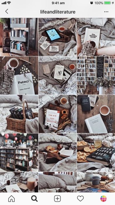 Tema de Instagram sobre libros