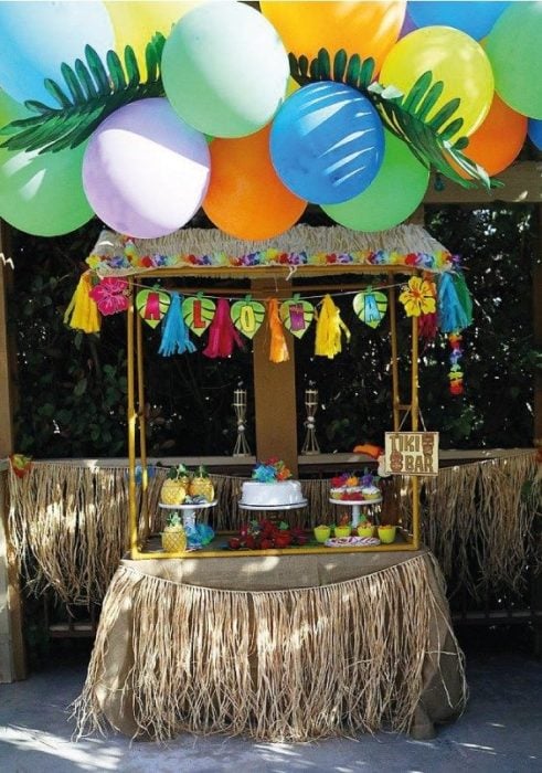Temática de fiesta infantil hawaii
