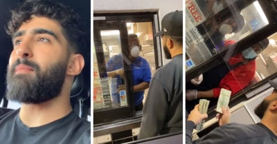 Este hombre entrega 10 mil dólares a cada empleado de un local de comida rápida