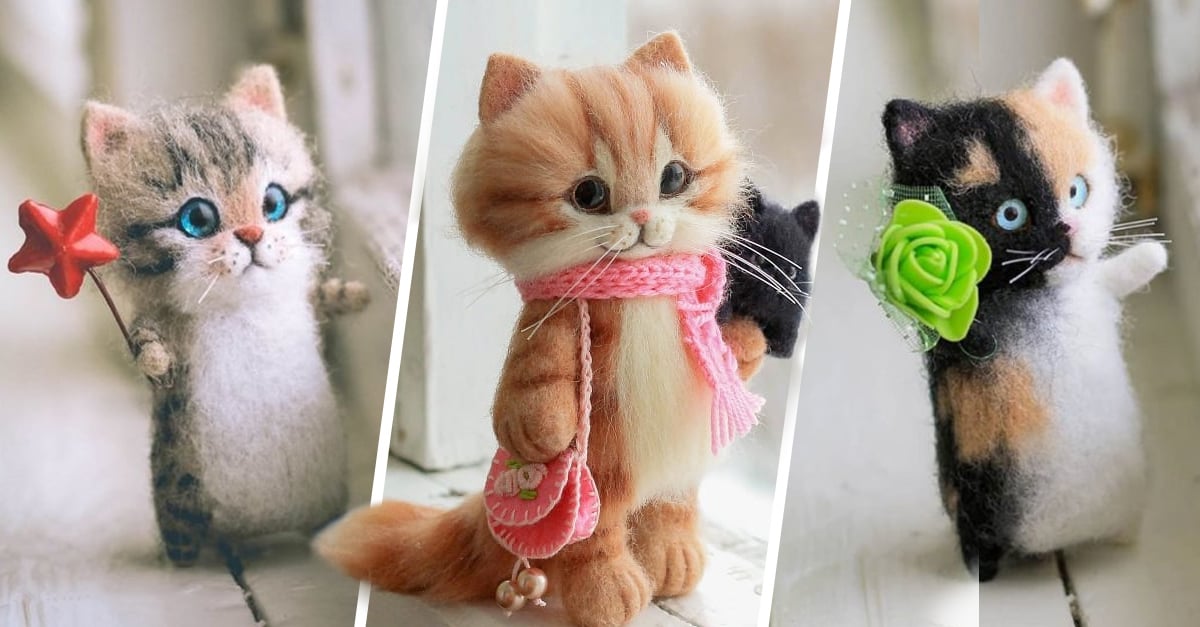 Artista Rusa Hace Gatitos De Fieltro Para Morirse De Ternura