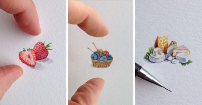 Artista crea pinturas miniaturas y el resultado es digno de una exposición