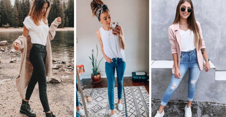 Publicidad Perseguir salvar Looks con skinny jeans para vestirte cómoda al estar en casa