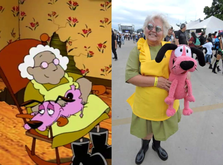 Tía Sol, la abuelita brasileña que hace cosplay; Muriel y Coraje, el perro cobarde