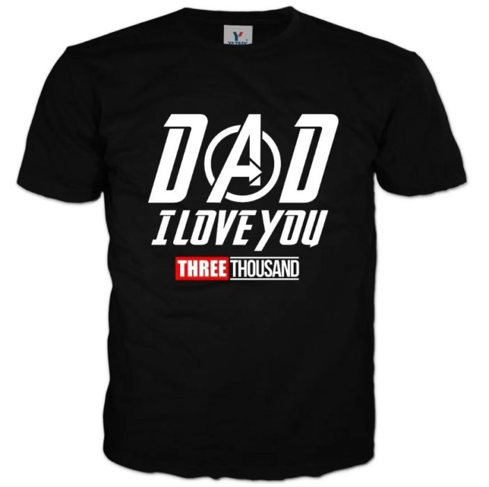 Playera de regalo para el día del padre con la frase "Dad I love you"