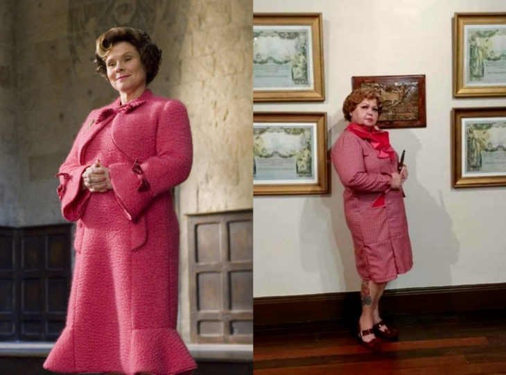 Tía Sol, la abuelita brasileña que hace cosplay; Dolores Umbridge, Harry Potter