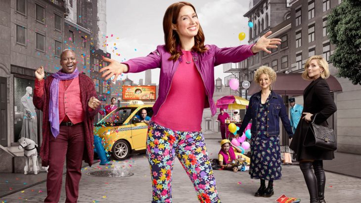 Elenco de la serie Unbreakable Kimmy Schmidt de Ntflix en la portada promocional del programa