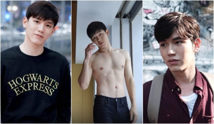 New Thitipoom actor tailandes modelando sin camisa