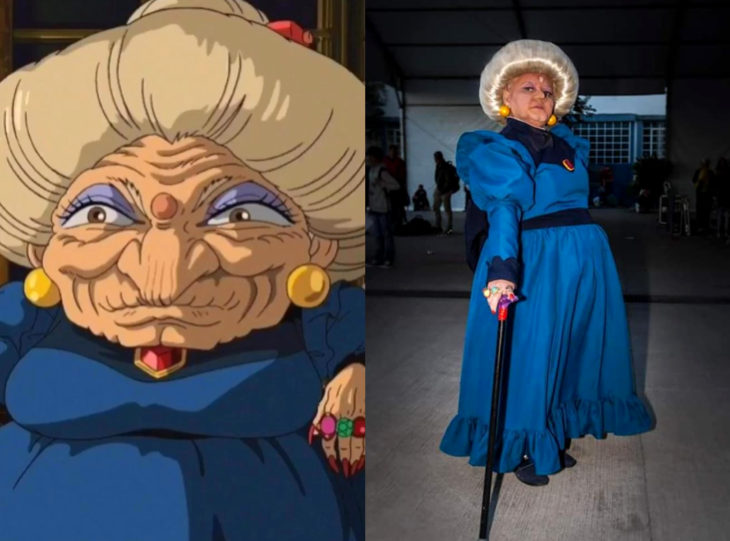 Tía Sol, la abuelita brasileña que hace cosplay; El viaje de Chihiro, bruja Yubaba