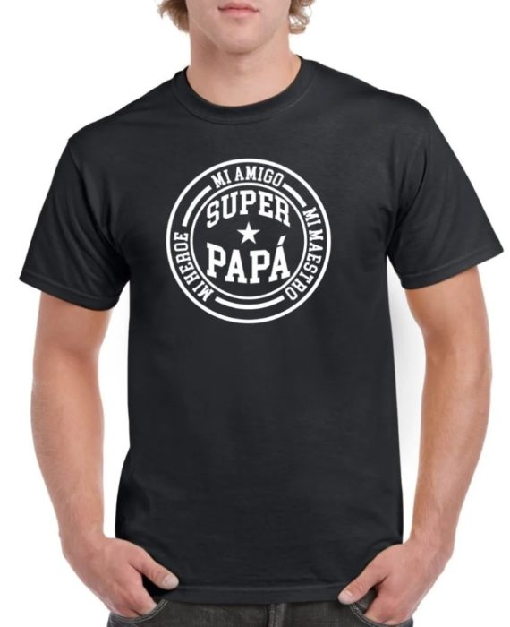 Playera de regalo para el día del padre con la frase "Súper papá"