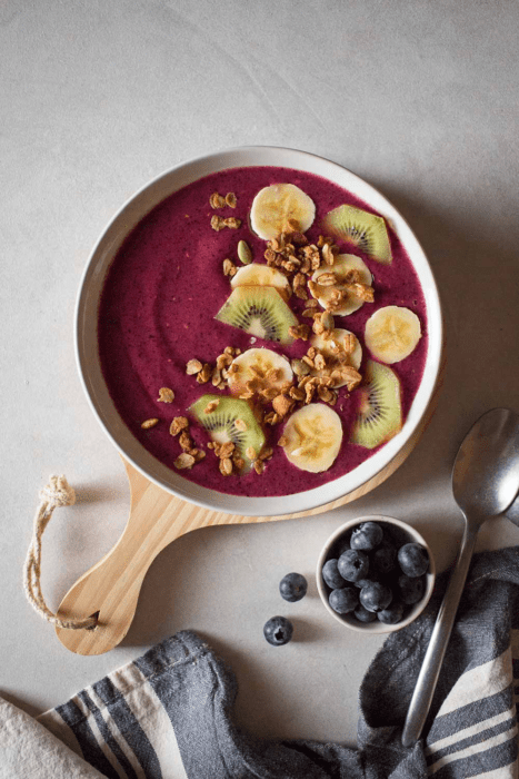 Bowl cremoso de frambuesas y menta