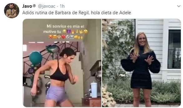Tuit sobre la perdida de peso de Adele