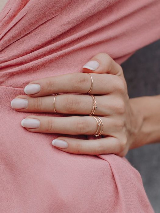 Anillos bonitos en oro rosa o rose gold