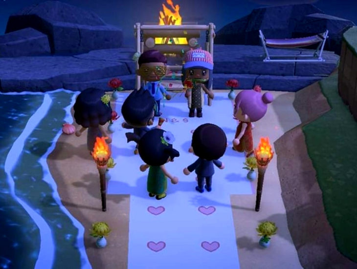 Parejas se casan en medio de cuarentena por coronavirus; personajes de Animal Crossing