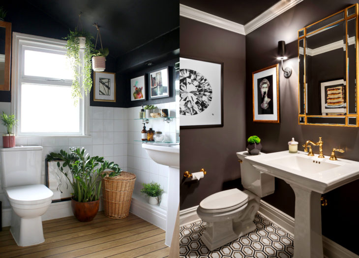 Decoración negra para tu casa; baño