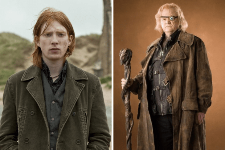 Brendan y Domhnall Gleeson como Bill Weasley y Ojoloco Moddy en la película Harry Potter y la orden del fénix 