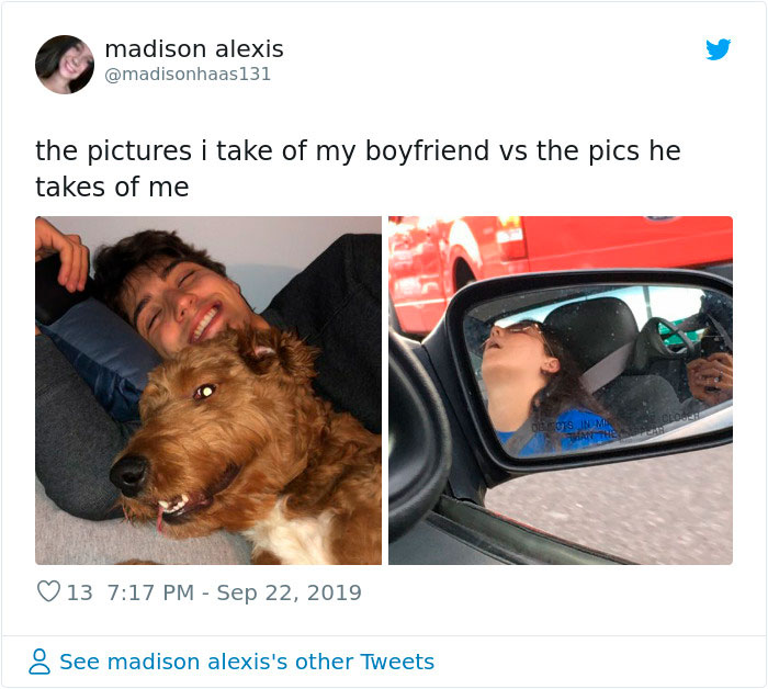 Fotos que le tomas a tu novio vs las que te toma él