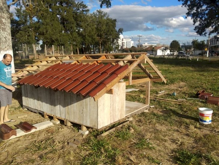 Construcción de condominios de casa de perritos