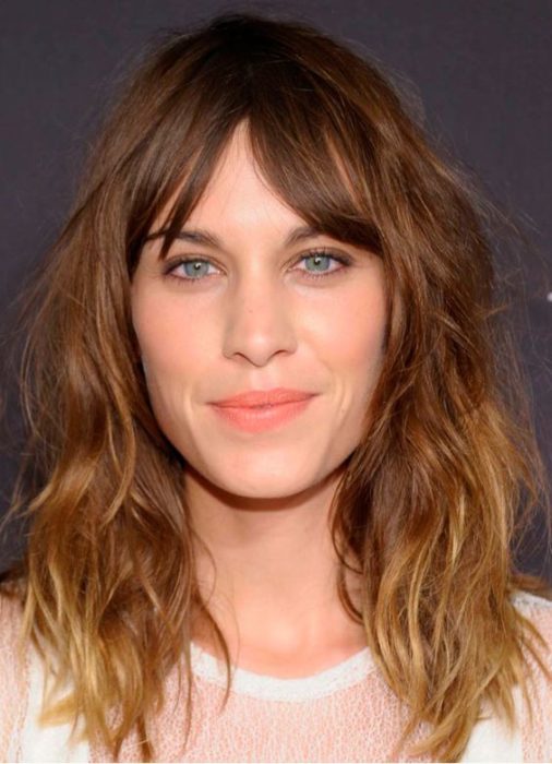 Alexa Chung con corte shaggy lob