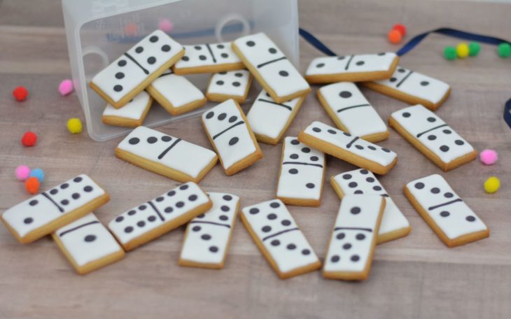 Galletas decoradas para el Día del padre de juego de domino