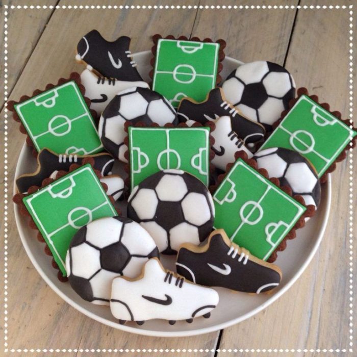 Galletas decoradas para el Día del padre de canchas de futbol y balones