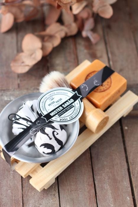 Kit de barbería para hombre con espuma y cepillo facial 