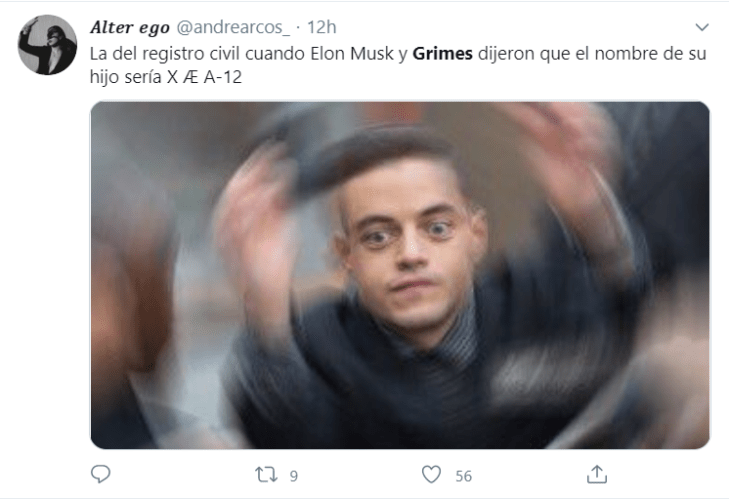 Memes de X AE A-12 hijo de Grimes y Elon Musk