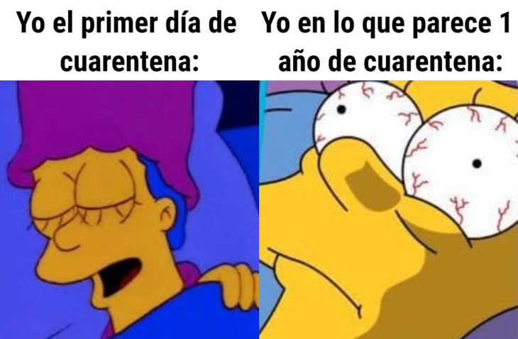 Memes de insomnio en la cuarentena; Marge, Los Simpson