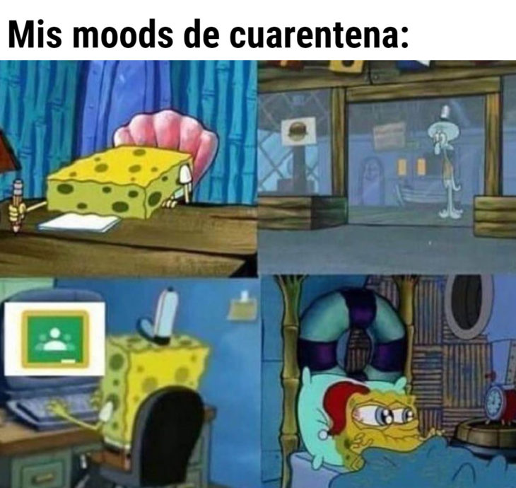 Memes de insomnio en la cuarentena; Bob Esponja