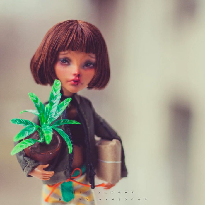 Artista rusa Arty Ooak Dolls tranforma muñecas Monster High en personajes de caricaturas y películas; El profesional, Mathilda