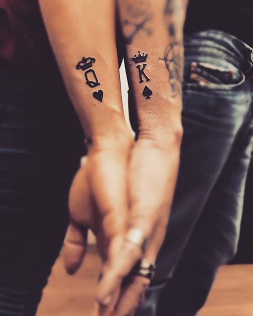 Tatuajes para parejas rey y reina