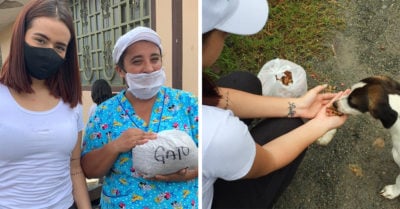 Joven entrega 150 kilos de alimento para mascotas de familias vulnerables