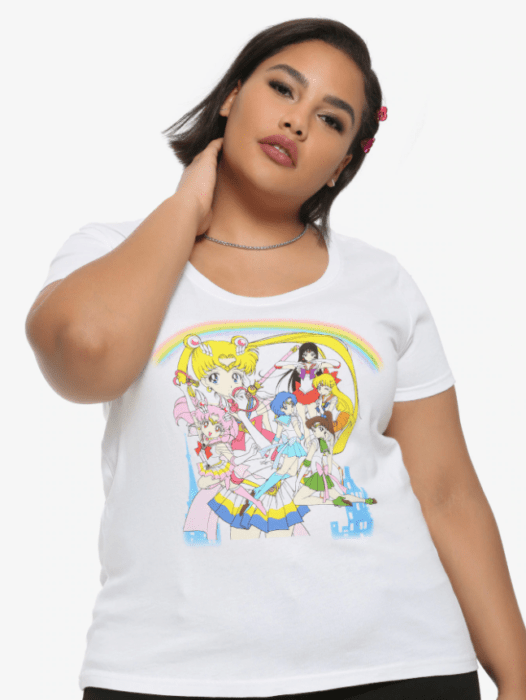 Blusa blanca de sailor moon