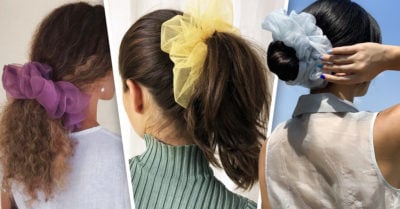 Los ‘scrunchies’ gigantes son la tendencia que arrasa esta primavera