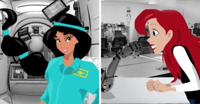 Convierten a princesas Disney en ingenieras, científicas y astronautas