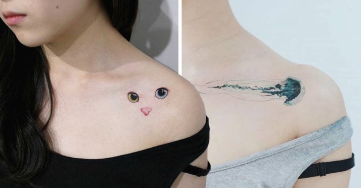 15 Tatuajes lindos y femeninos en la zona del hombro que desearás tener