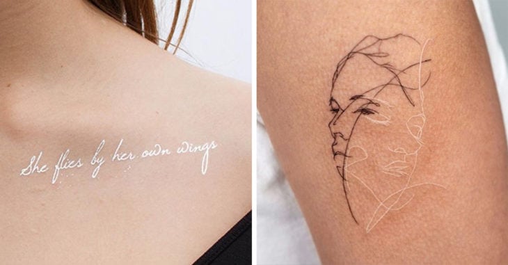 15 Tatuajes con tinta blanca que son bellos y discretos