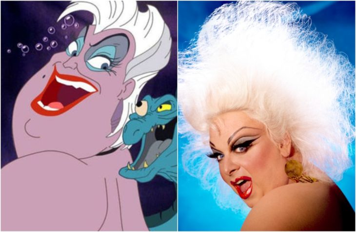 Úrsula, villana de la película de Disney La sirenita Inspirada en el drag queen Divine