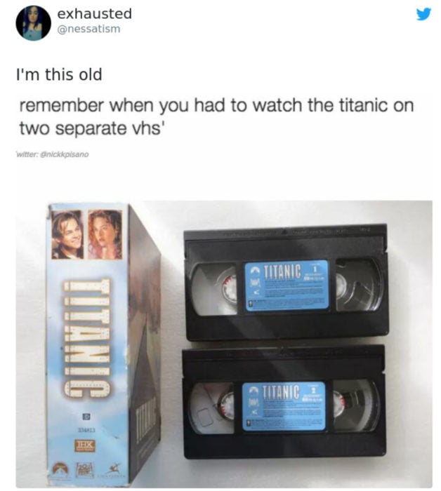 Artículos vintage que te harán sentir viejo; Titanic VHS