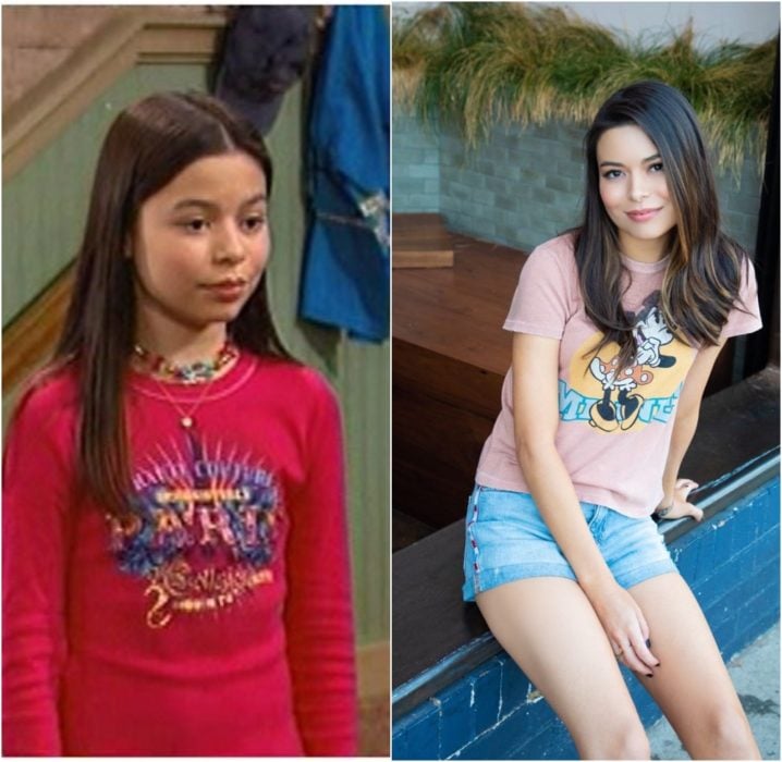 Mirando Cosgrove antes y después de estar en el programa de Nickelodeon Drake & Josh