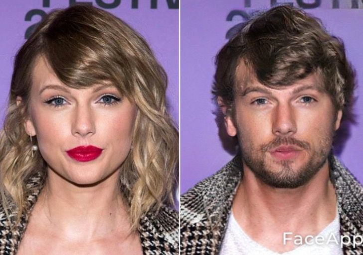 Taylor Swift si fuera hombre FaceApp 