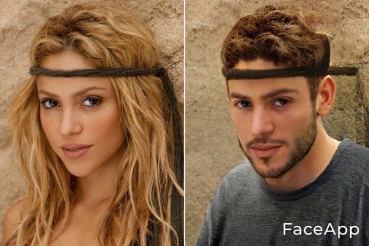 Shakira si fuera hombre FaceApp 