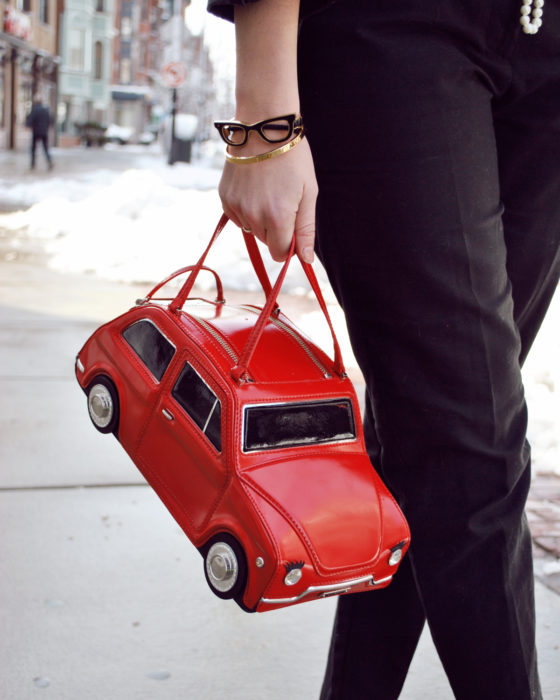 Bolsas kawaii bonitas y originales; bolso de mano de bocho rojo