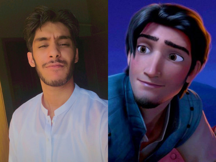 Personas que se parecen a personajes de películas animadas; Tangled, Enredados, Flynn Rider